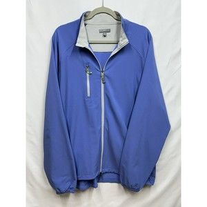 Men's XL‎ Peter Millar Wind Crown Full Zip  Long Sleeve Pocket Jacket PURPLE